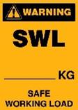 Safe Working Load Label (SWL)